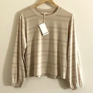 SPLENDID Striped Ballon Long Sleeve Tee